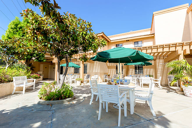 Calavera Hills Senior Living patio