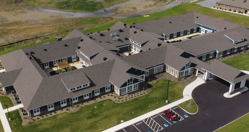 English Meadows Fishersville Campus aerial view of community