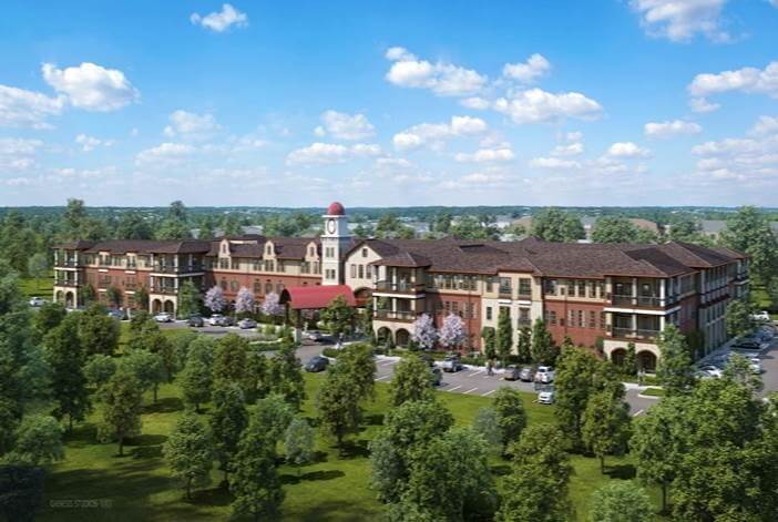 Harper's Station Memory Care aerial view of community