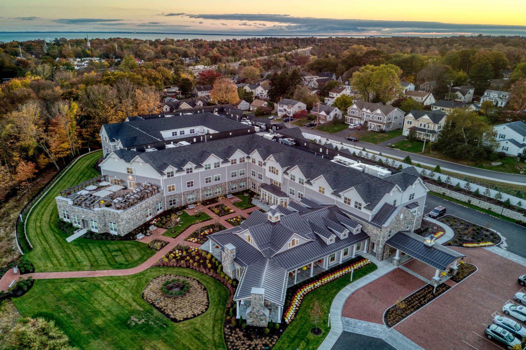 Maplewood at Southport aerial view of community