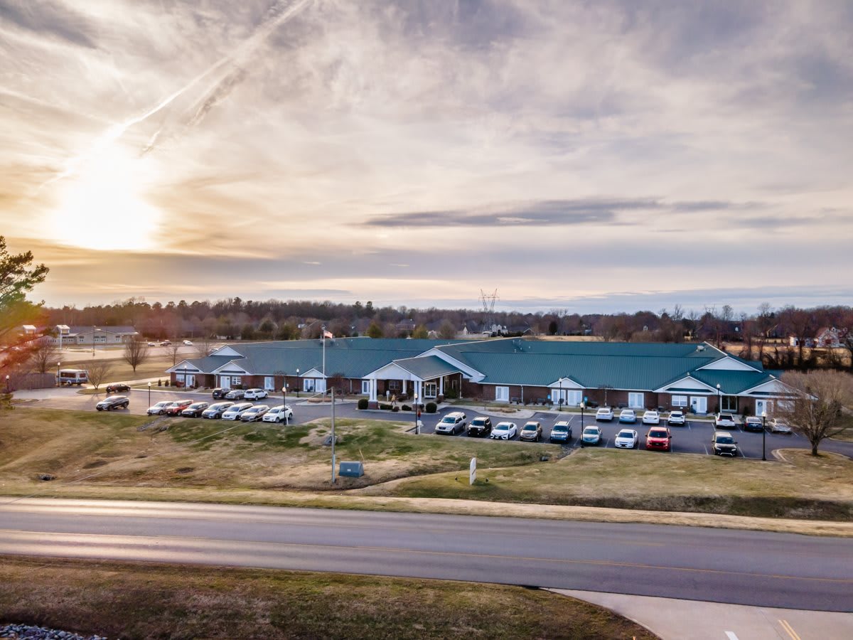 Rivercrest Place aerial view of community