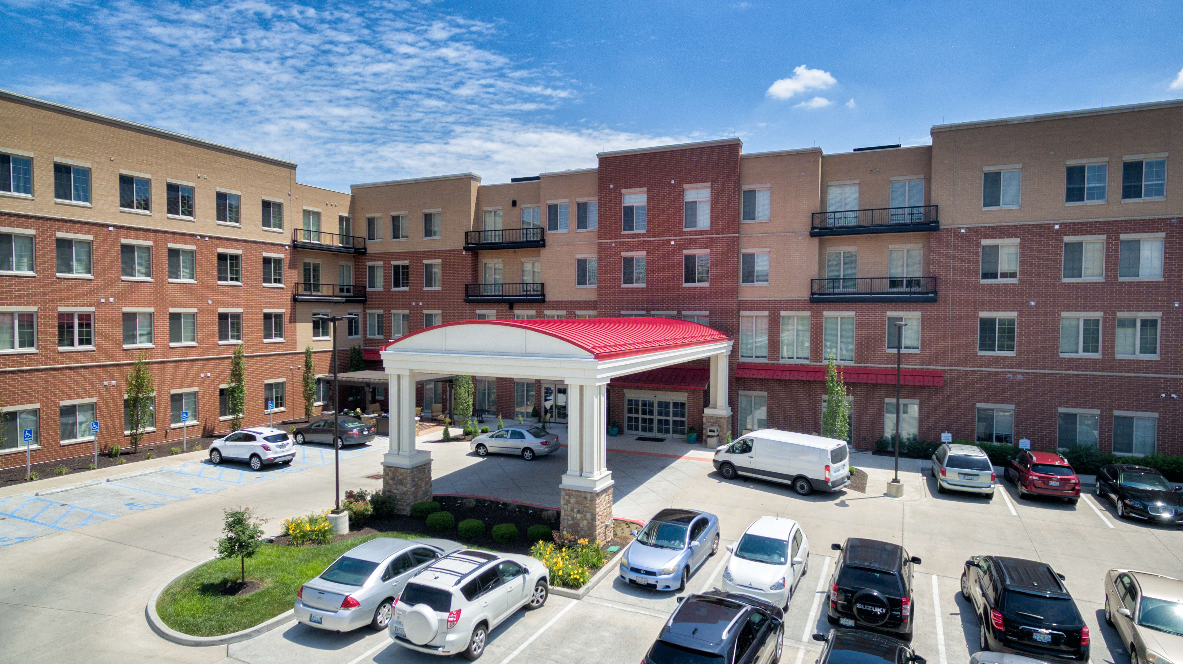 Creve Coeur Assisted Living aerial view of community