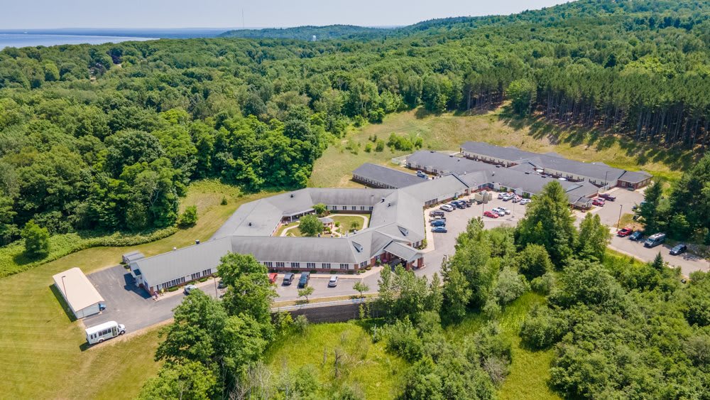 Brookridge Heights Assisted Living and Memory Care aerial view of community