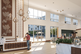 The Ackerly at Reed's Crossing reception area
