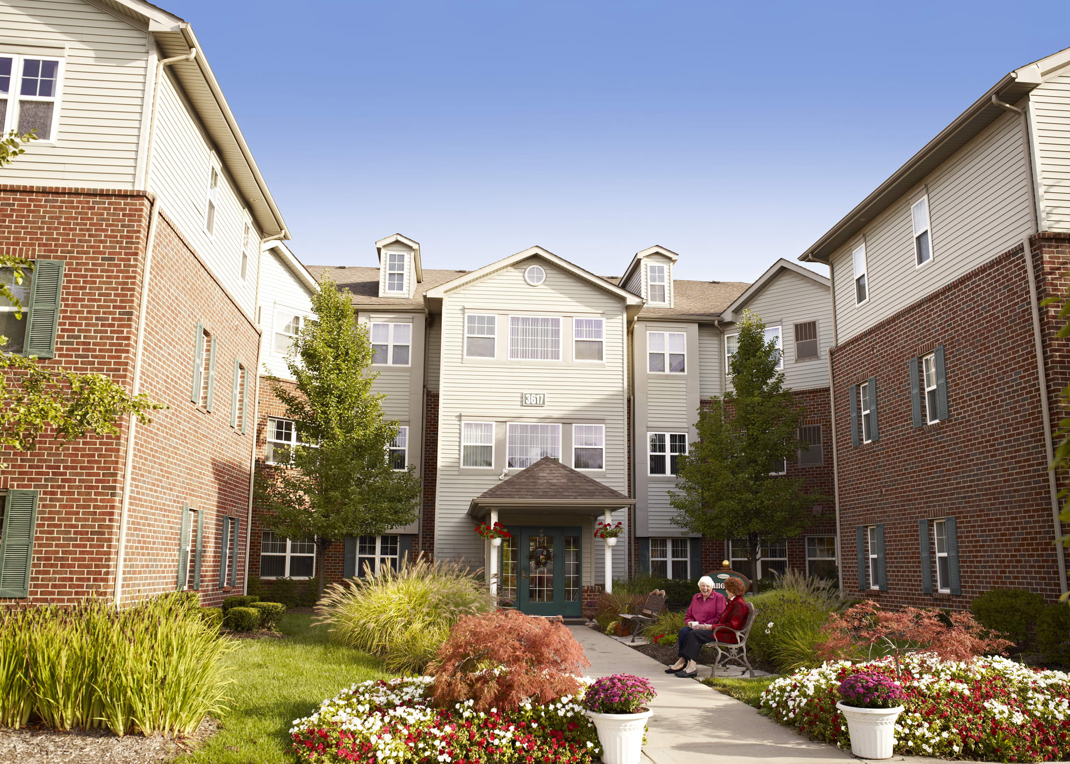 American House Village Senior Living Courtyard