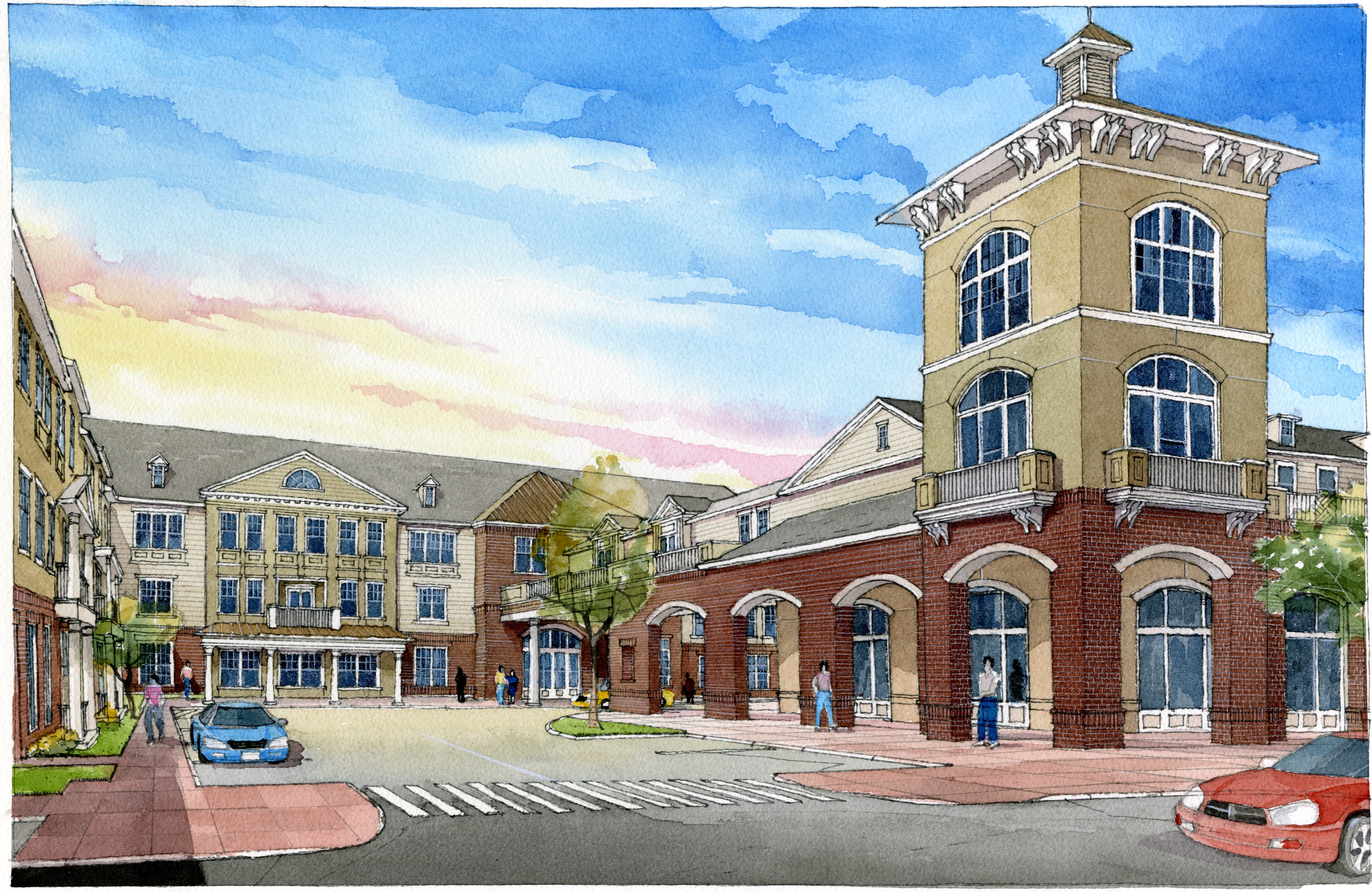 Landing at Watermere Frisco community exterior