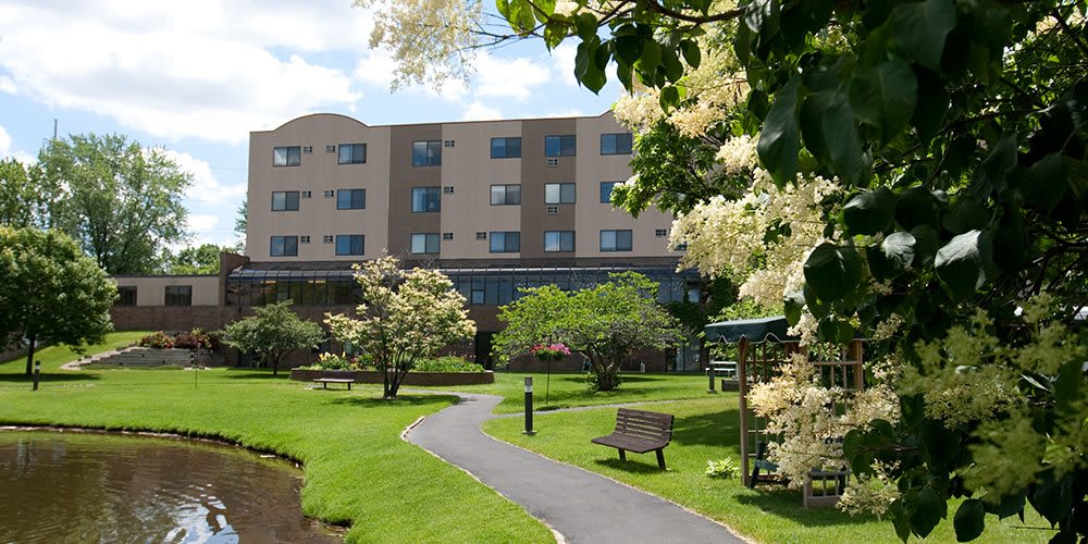 The Residences at St. Anthony outdoor common area