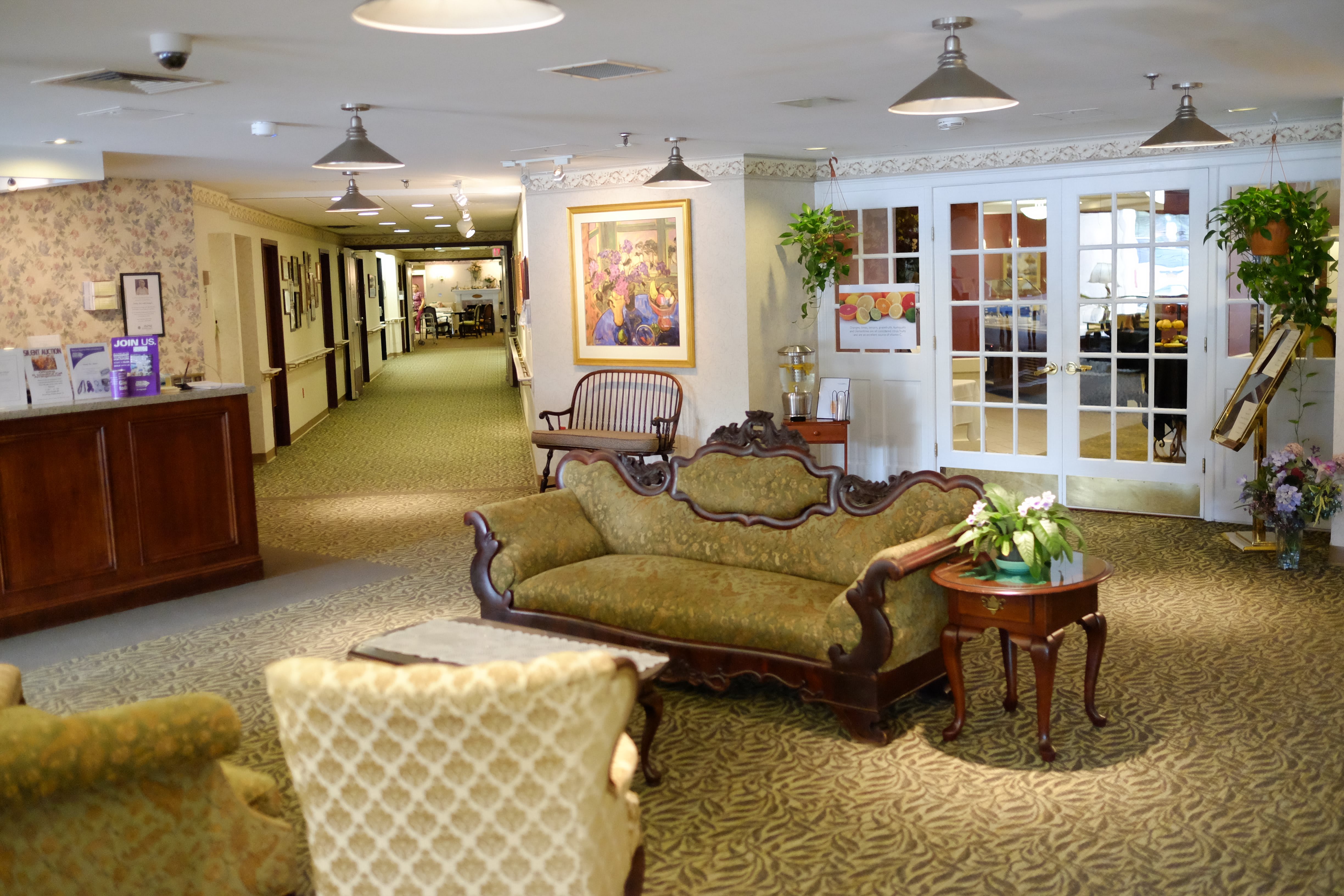 The Terrace at Eddy Memorial indoor common area