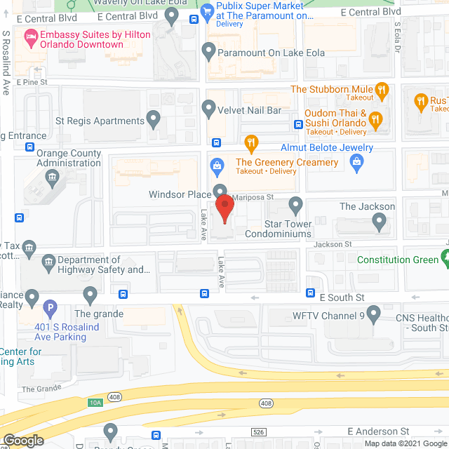 Orlando Lutheran Towers, a CCRC in google map