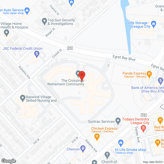 The Crossings Methodist Retirement Communities in google map
