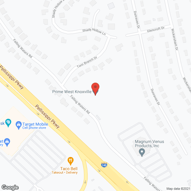 Prime West Knoxville in google map