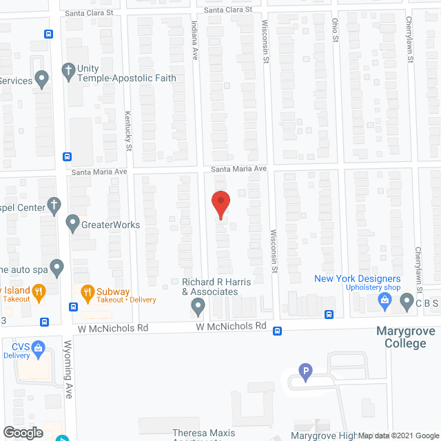 Detroit Family Home in google map