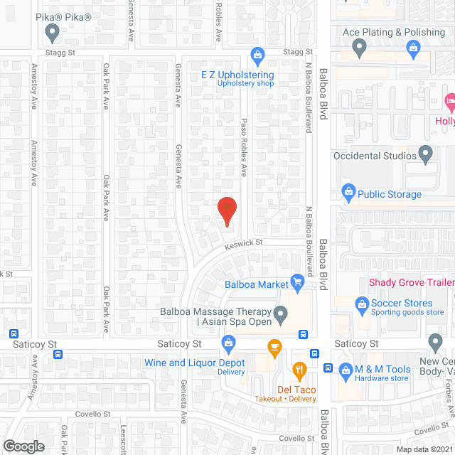 Lake Balboa Board and Care Inc in google map