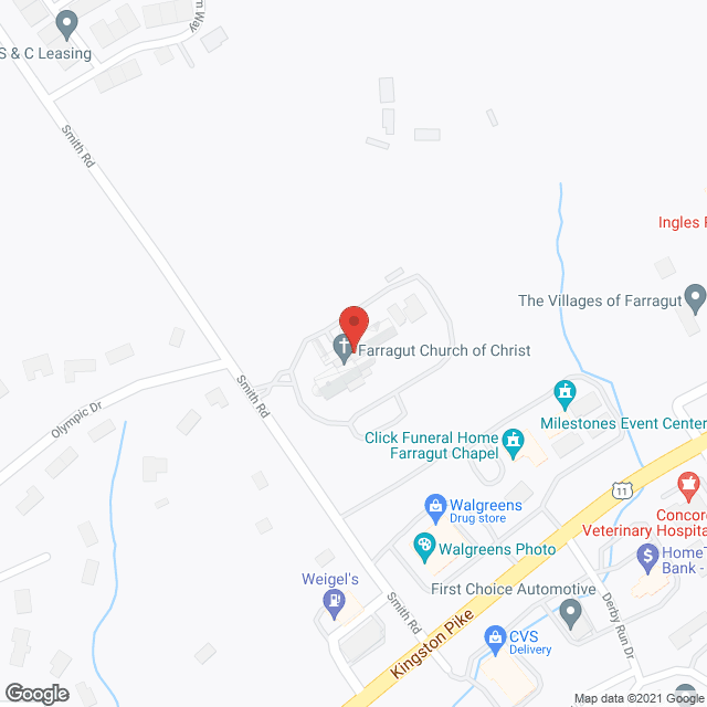 The Villages of Farragut in google map