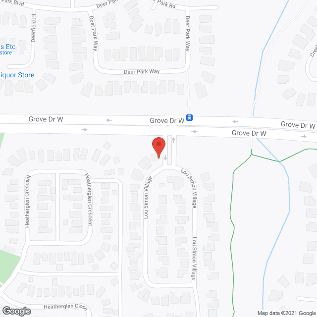 Grove Village (100%) in google map