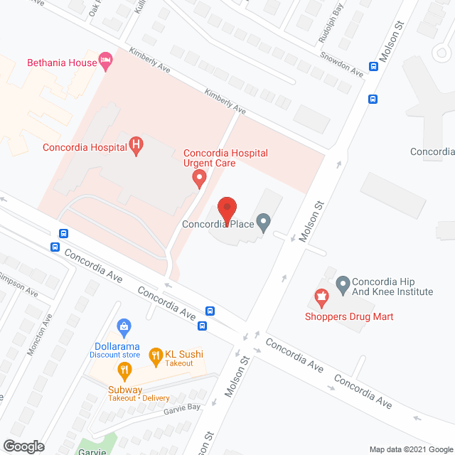 Concordia Place Care Centre (LTC) in google map