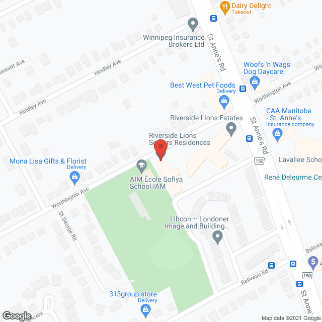 Riverside Lions Seniors Residence in google map