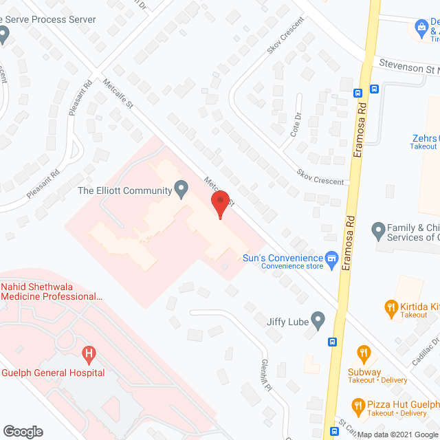 The Elliott Community in google map