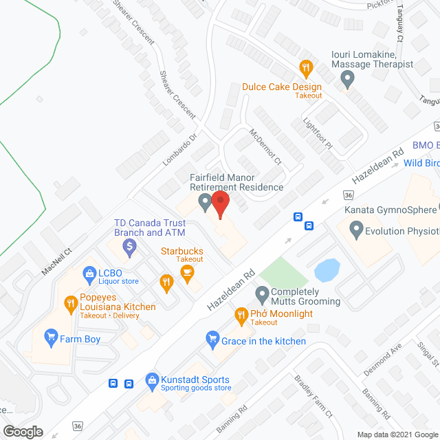 Fairfield Manor Retirement Residence in google map