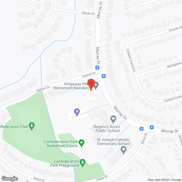 Kingsway Arms at Aurora Retirement Centre in google map