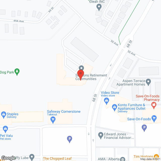 Seasons Camrose Retirement Community in google map