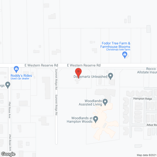 Woodlands Assisted Living in google map