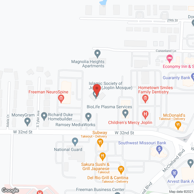 Meadows Care Center in google map