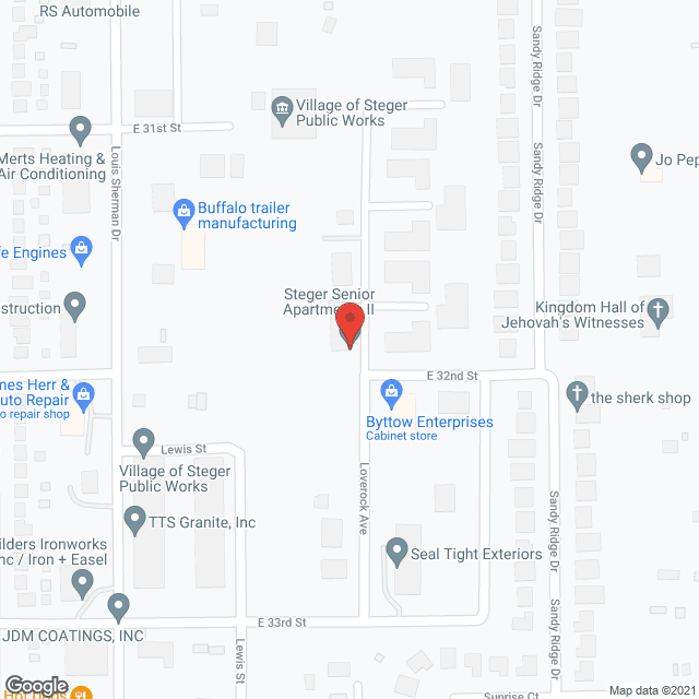 Millenium Village Apartments (frmly Steger Senior Apartments) in google map