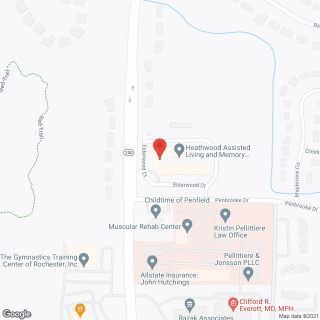 Elderwood Assistd Living at Penfield in google map