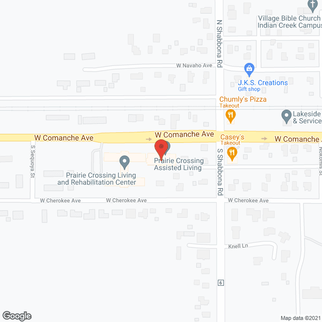 Prairie Crossing Assisted Living in google map