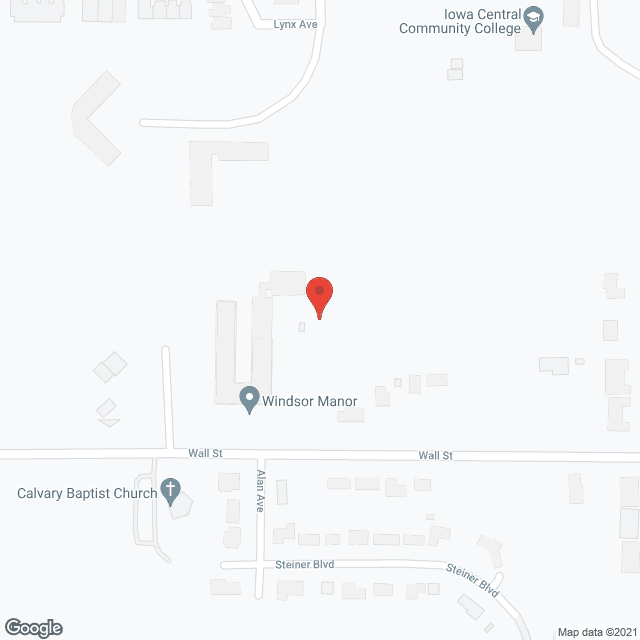 Windsor Manor Webster City in google map