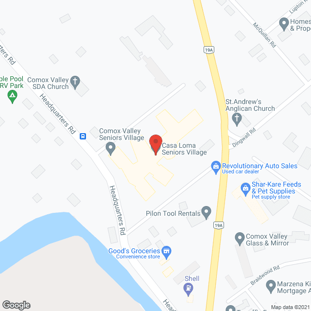 Comox Valley Seniors Village in google map