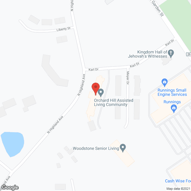 Orchard Hill Senior Living in google map