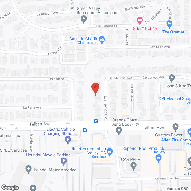 Los Tiempos Senior Living in google map