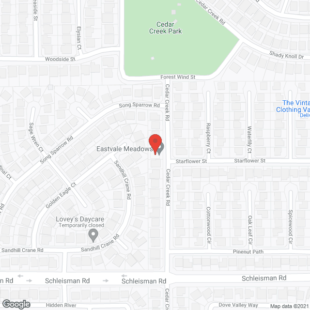 Eastvale Meadows in google map