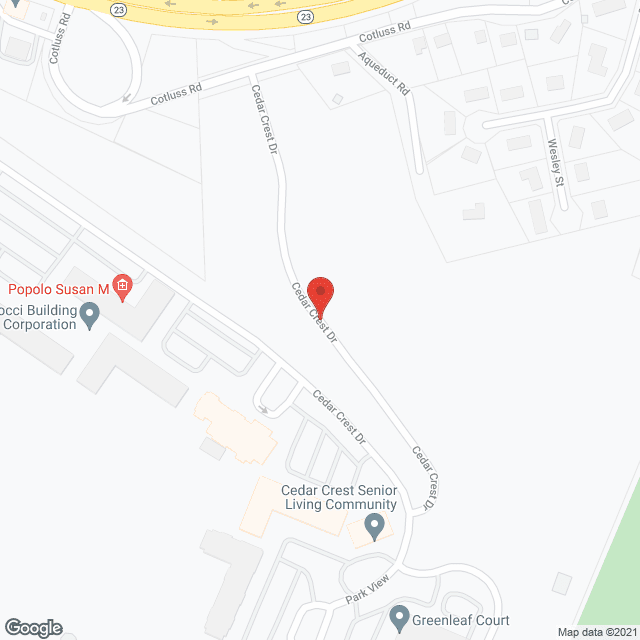 Cedar Crest in google map