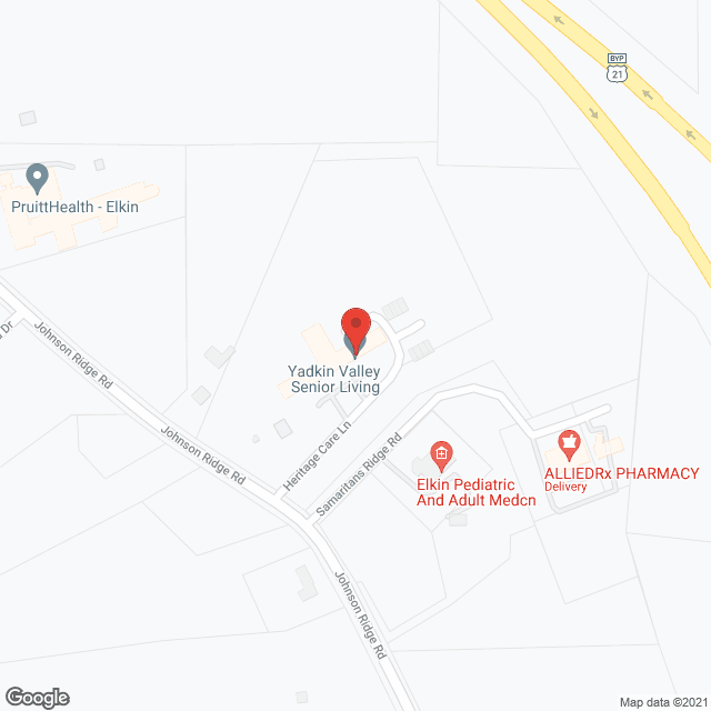 Yadkin Valley Senior Living in google map