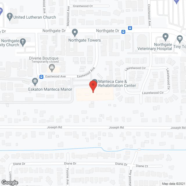 Manteca Care and Rehabilitation Center in google map