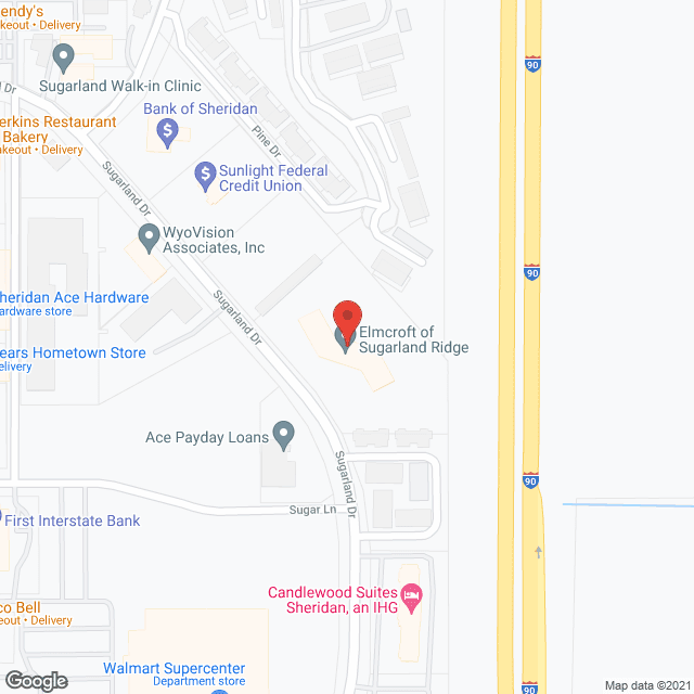 Sugarland Ridge Retirement in google map