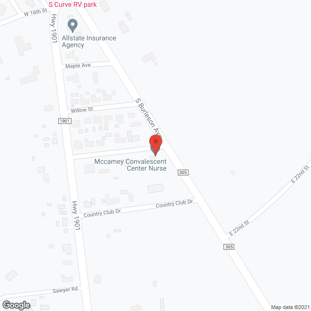 Mc Camey Convalescent Ctr in google map