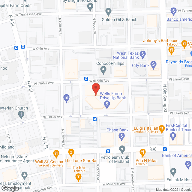 Midland Odessa Health and Retire in google map