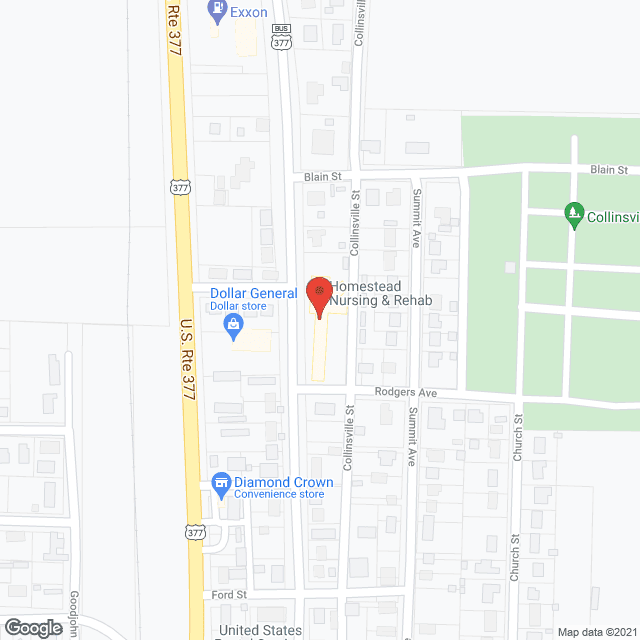 Collinsville Care Ctr in google map