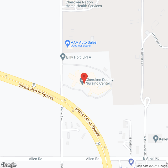 Cherokee County Nursing Ctr in google map