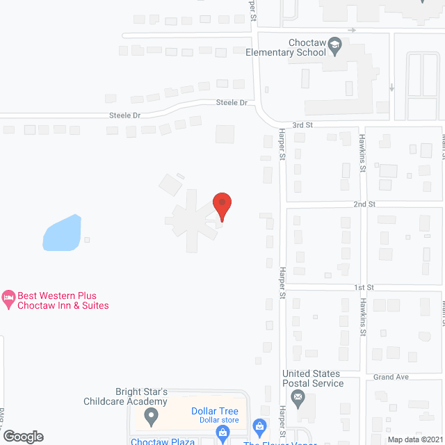 Choctaw Living Ctr in google map