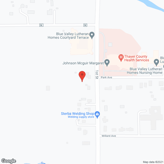 Blue Valley Riverside Apts in google map