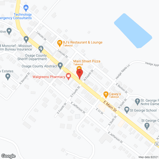 Green Meadows Health Care Ctr in google map