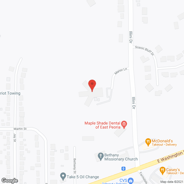 Fondulac Woods Health Care Ctr in google map