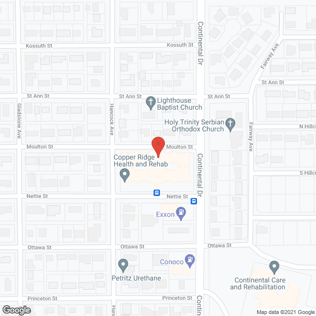 Copper Ridge Health and Rehab in google map