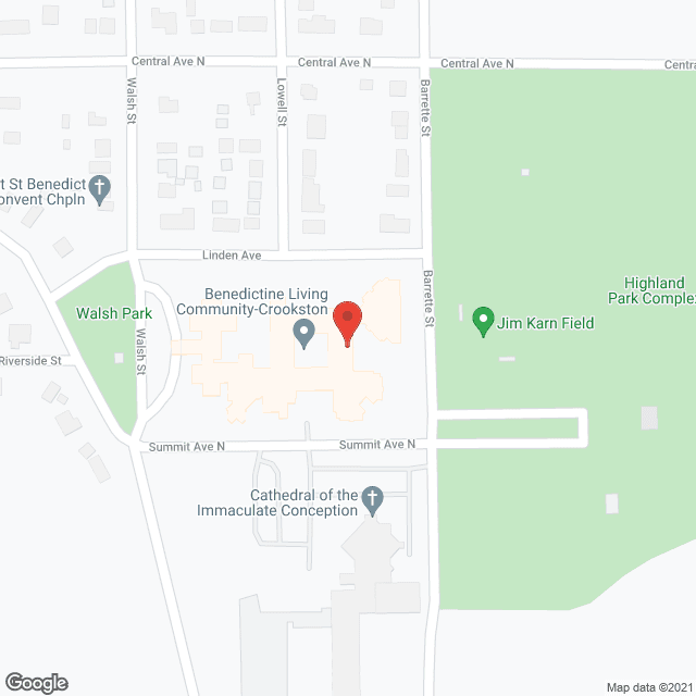 Benedictine Living Community Crookston in google map