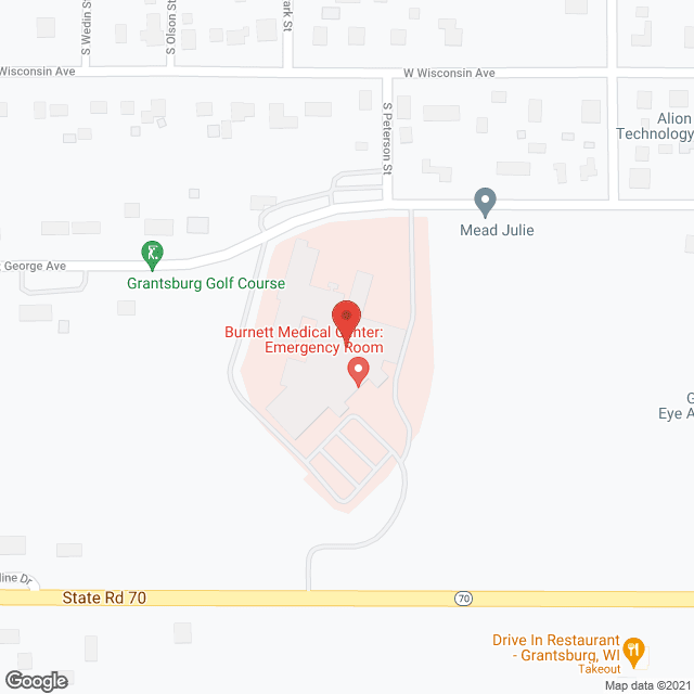 Burnett Medical Ctr in google map